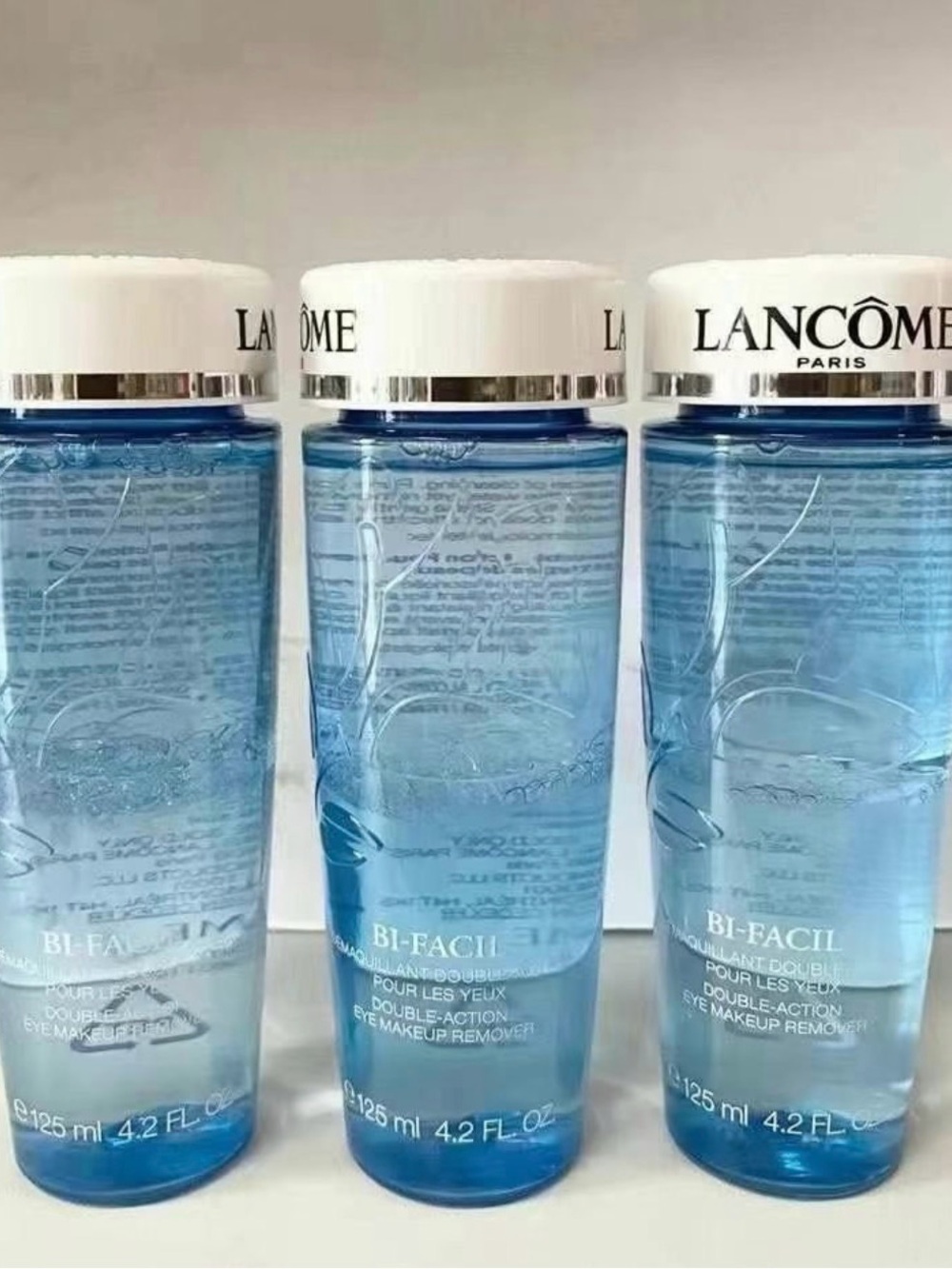 Lancôme Bi-Facil Double-Action Eye Makeup Remover - Blue and White